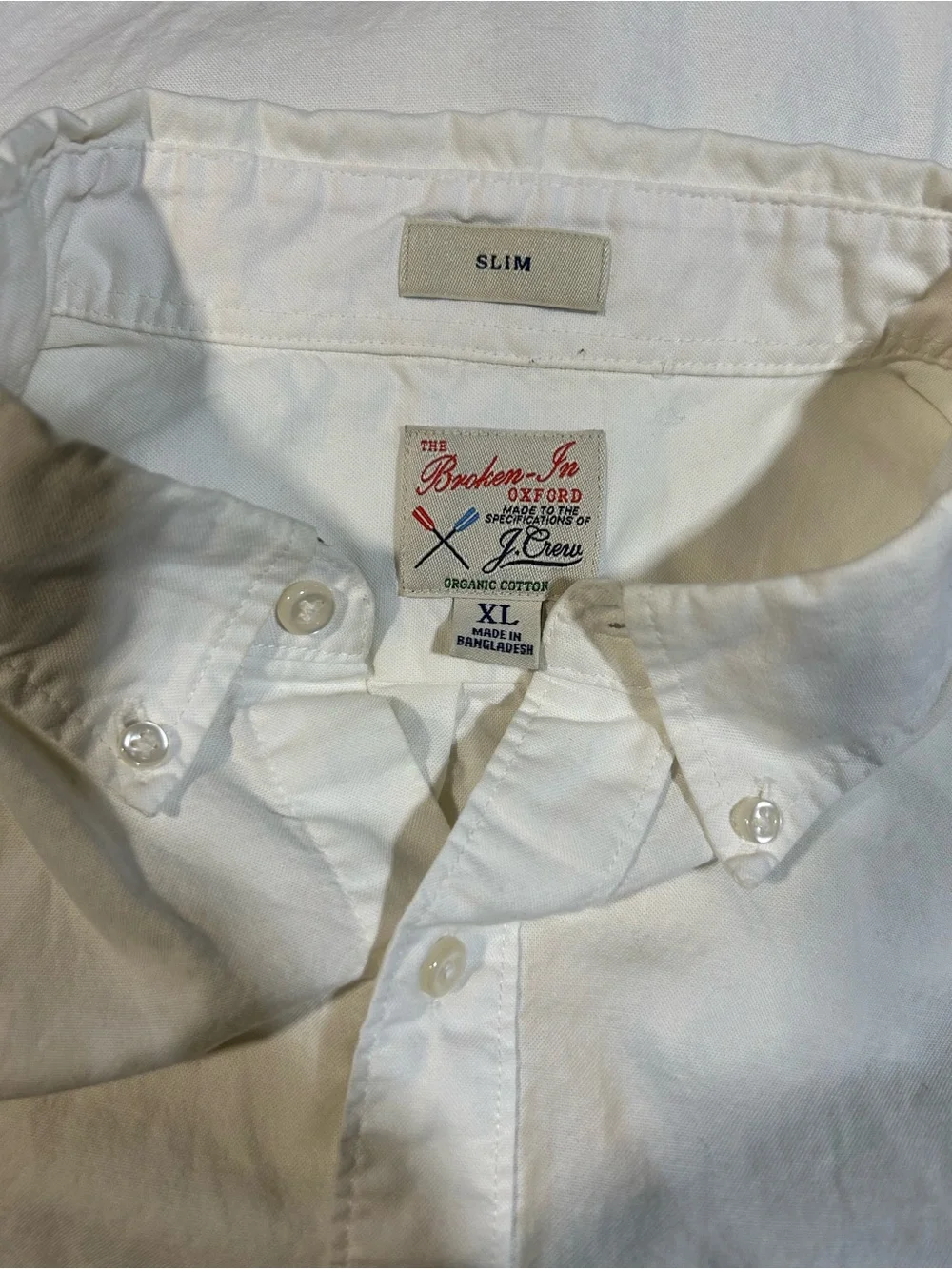 J. Crew White Long-Sleeve Button-Down Shirt